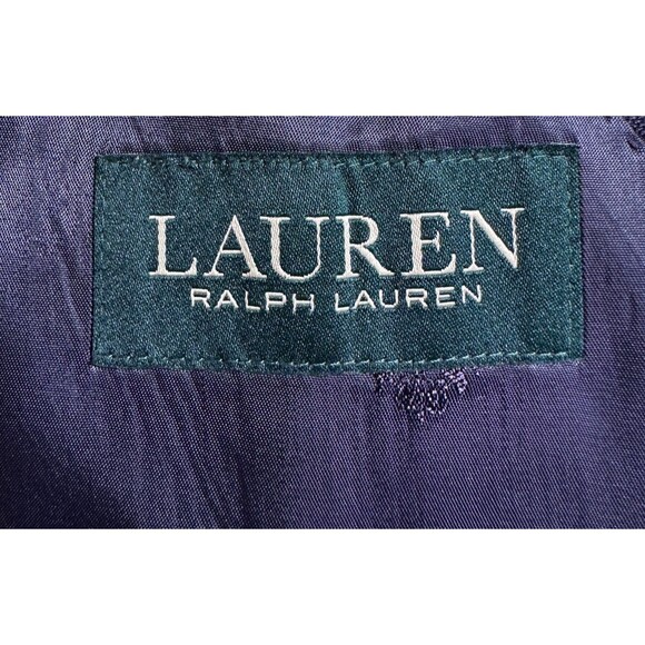 Ralph Lauren Men's 46R Navy Wool Blend Blazer Sport Coat 2-Button Jacket Plaid - Picture 15 of 15